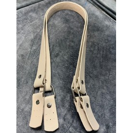 GORA,İKİLİ ÇANTA SAPI KULAKLI DERİ BEJ 75 CM